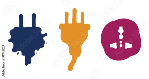 Electrical plug adapters world types universal socket country connector power supply symbol