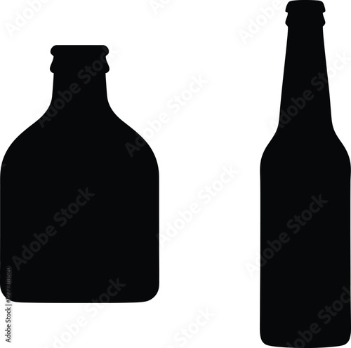Minimalist Glass Bottle Silhouettes for Beverage Design