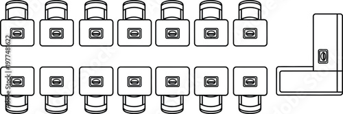 Vector lock icon set for business and technology web design featuring lock and key security symbols for mobile app buttons and internet password protection