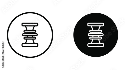 Contrast between a light and dark background for a balance scale icon