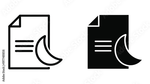 Contrast between standard and dark mode document icons with audio waveform symbols