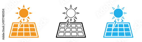 Solar energy conversion illustrating efficiency differences with sunlight intensity