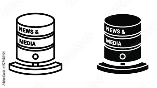 Contrasting visual styles of news and media database representations