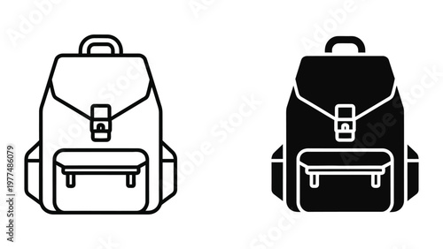 Comparison of black and white backpack designs with laptop compartments