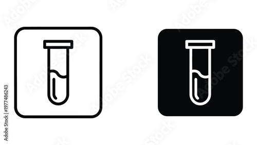 Test tube icons displaying different background colors for visual contrast