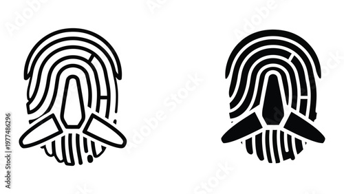 Comparative depiction of a handprint with contrasting ink densities and patterns