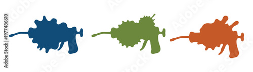 Water gun toy splash abstract shapes colorful summer fun recreational outdoor play object