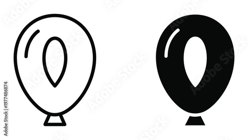 Contrast of a light bulb in filled and empty states with a base