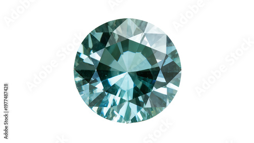 Schilderij op canvas Green faceted gemstone diamond precious stone jewelry