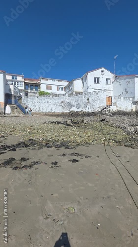 landscape of the village of Redes on the Ares estuary in A Coruña