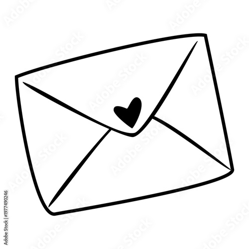 Love letter icon vector. Valentine  illustration sign. Declaration of love symbol. love logo.