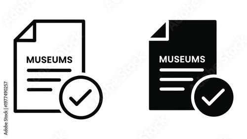 Two confirmed documents labeled museums with checkmarks indicating validation