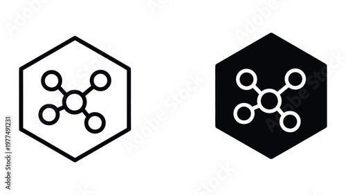 Contrasting molecular structure representations in hexagonal containers