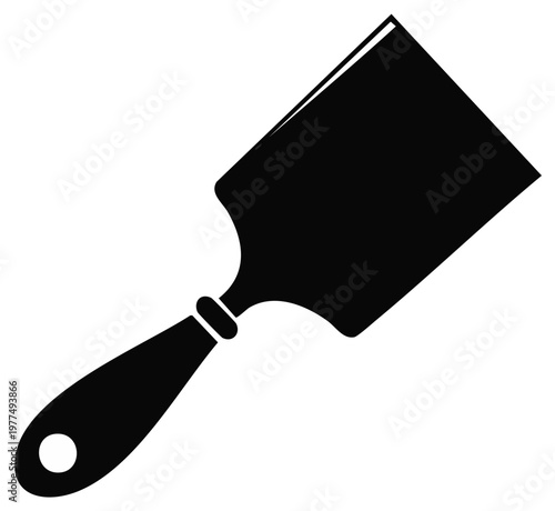 Simple black silhouette icon of a cheese knife or server utensil