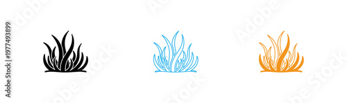 Coral reef illustration vibrant soft corals in blue and orange tones