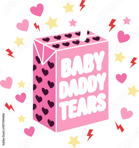 Baby Daddy Tears SVG PNG, Funny Baby Daddy Png svg, Funny Pink Juice Box Svg, Sarcastic Women Girls svg