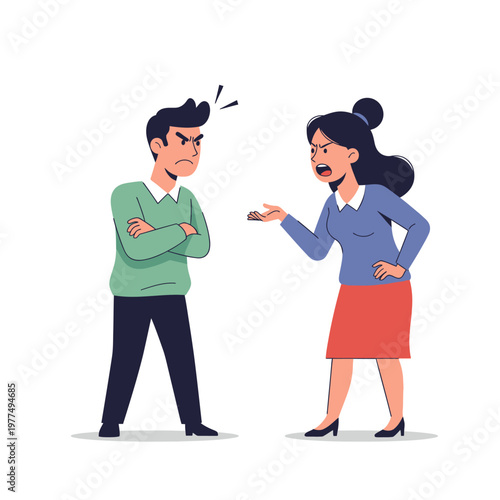Angry Couple Arguing, Disagreement, Conflict, Relationship Problems, Frustration