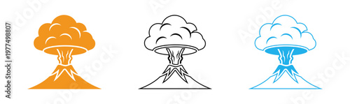 Volcanic eruptions a comparative illustration of two distinct explosions