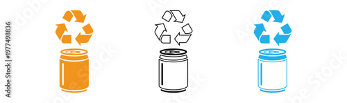 Recycling process illustration plastic bottle transformation and circular economy concept