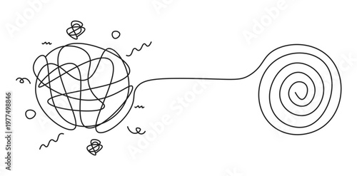 From tangled to organized mind chaos mind scribble thought mental health design