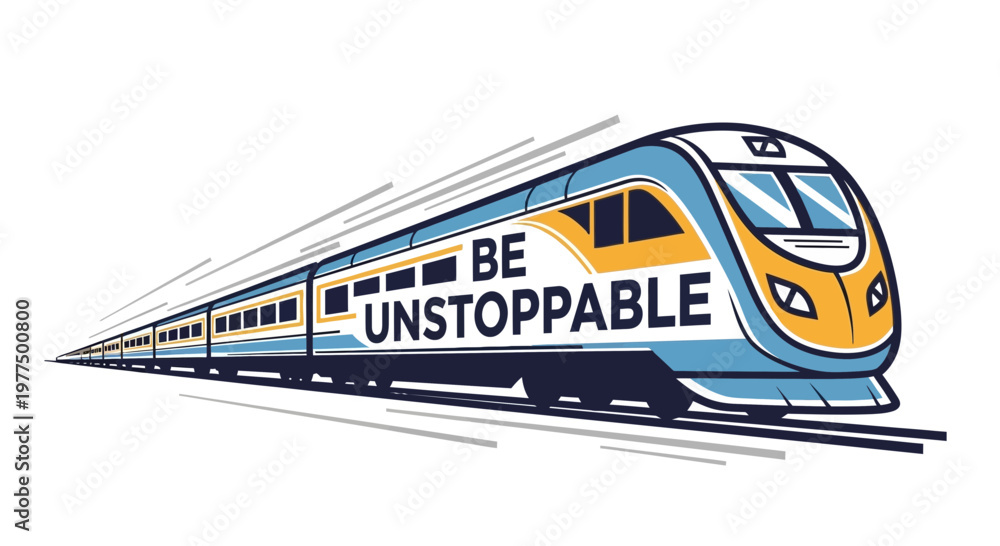 Fototapeta premium Modern High-Speed Train with 
