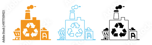 Industrial recycling and pollution a visual representation of waste management