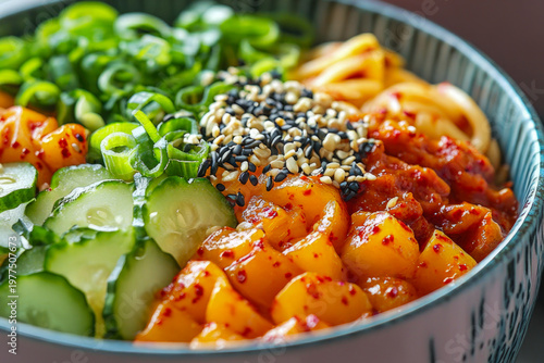 A couple of bowls filled with various types of food placed on a table, perfect for mealtime or as a visual representation of abundance