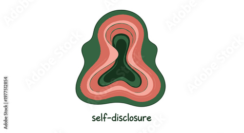 Psychology, mental health, self awareness, abstract vector icon