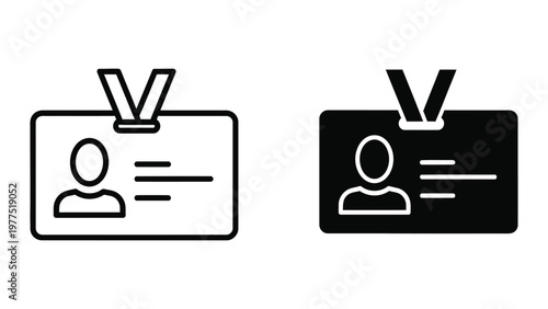 Contrast between light and dark name badge designs with verification symbols