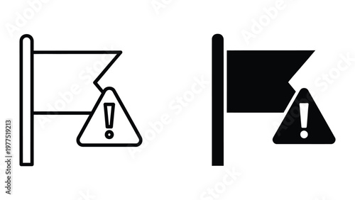 Comparison of road signs with and without a pedestrian crossing flag extension
