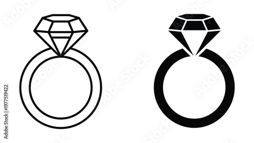 Comparison of traditional and modern engagement ring designs with solitaire diamonds