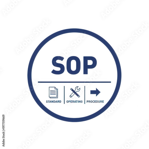 Standard operating procedure sop isolated on transparent background
