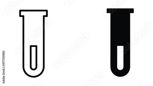 Comparison of empty and full laboratory test tubes with liquid samples