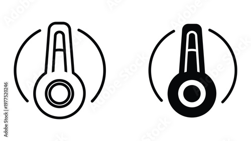 Comparison of two different types of headphone jack connectors shown in black and white
