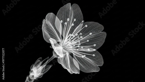 Wallpaper Mural X-ray image of a flower Torontodigital.ca