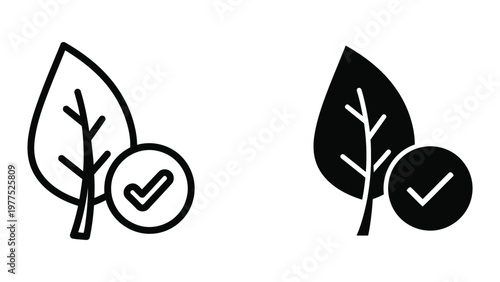 Contrast icons depicting eco-friendly and sustainable choices with checkmarks