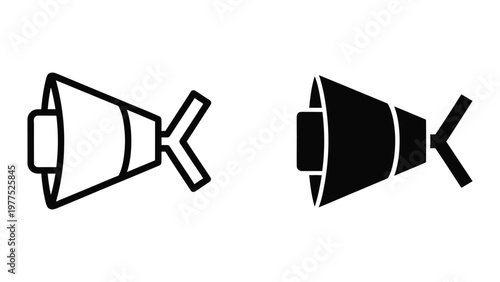 Comparison of speaker icons with different visual styles and fill patterns