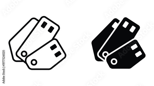 Comparison of traditional and modern memory storage devices resembling dominoes