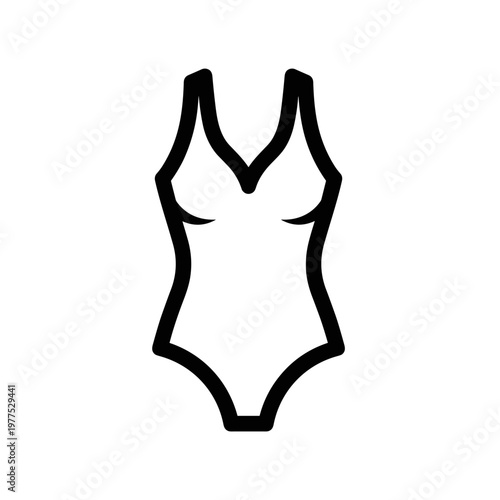 Minimalist lingerie line icons, female underwear set with bra and panties, elegant nightgown and sleepwear vector illustration for fashion retail