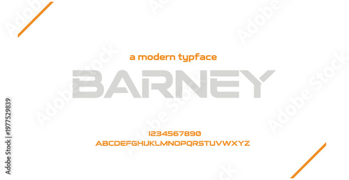 Free Download A modern typography design featuring the Barney font with numbers and letters - GFXLoad