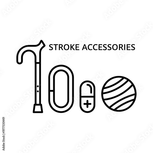 Minimalist line art icons of everyday carry essentials, set of 5 vector elements including smartphone and wallet, personal accessories and travel items