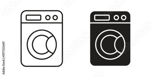 Laundry icon in black color. Vector icons on white background