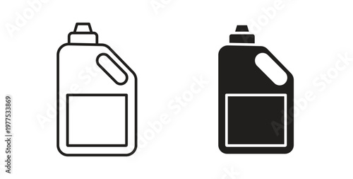 liquid detergent icon in black color. Vector icons on white background
