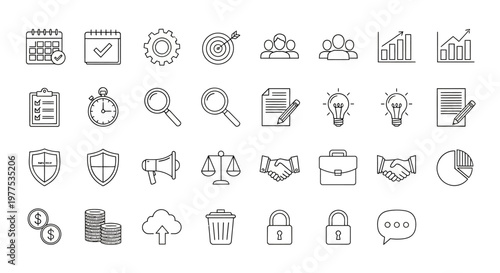 Business icons and symbols collection.