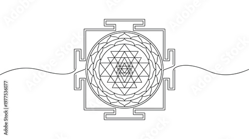 Sacred Sri Yantra Mandala Geometric Sacred Geometry Symbol Spirituality Meditation Yoga Zen