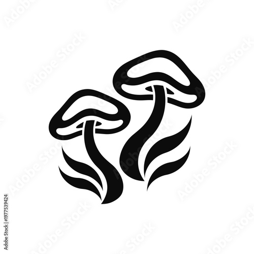 Mushrooms simple logo vector illustration
