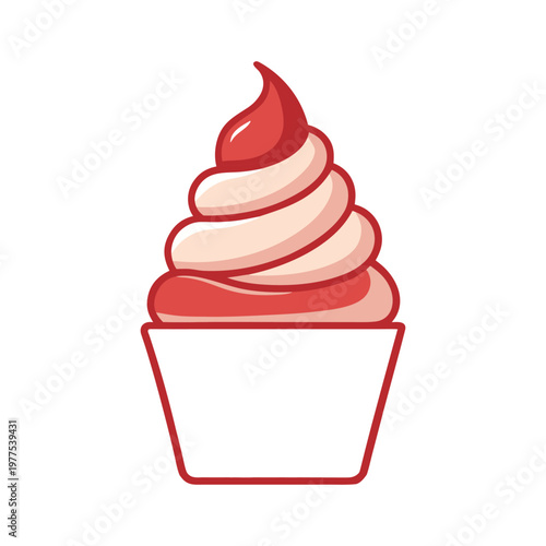 Nice cupcake vector illustration