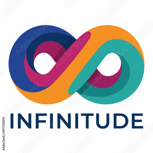 An eye-catching infinity symbol designed with vibrant colors, representing limitless possibilities, continuity, and the eternal nature of life and creativity.