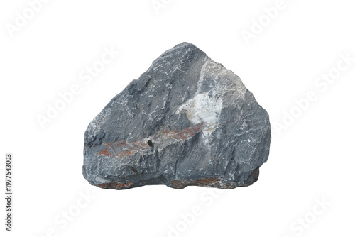 Dense Limestone rock isolated on white background.