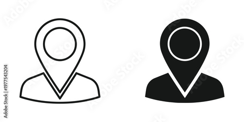 Contrast between empty and filled location-person icons